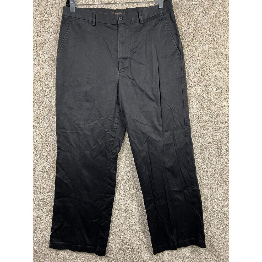 Express Men’s Dress Pants Black 34x30 Slim Straight Stretch Cotton Spandex